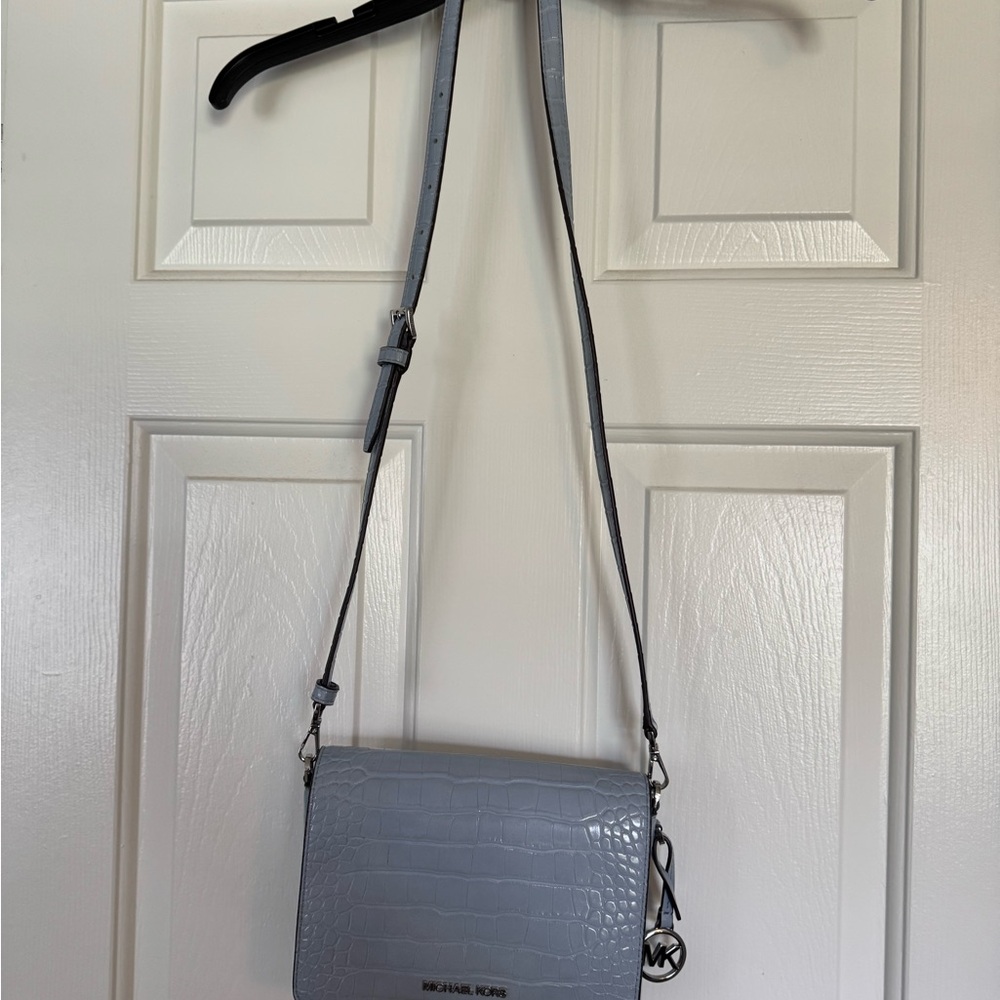 Michael Kors Gray Structured Crossbody Bag
